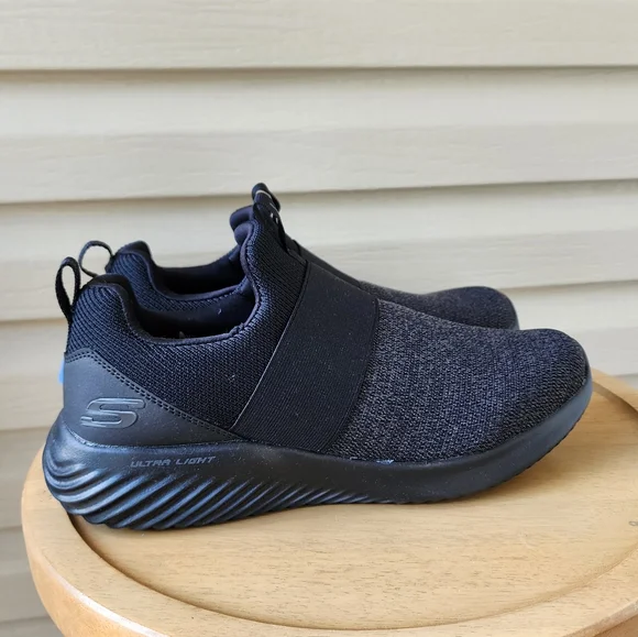 Skechers men's bounder inshore black sneakers - Picture 5 of 9